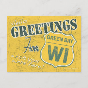 Salutations de Green Bay Wisconsin Carte postale