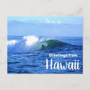 Salutations de Hawaii Surfer Travel Carte postale