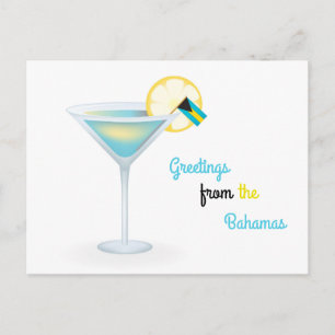 Salutations de la carte de vacances de cocktail