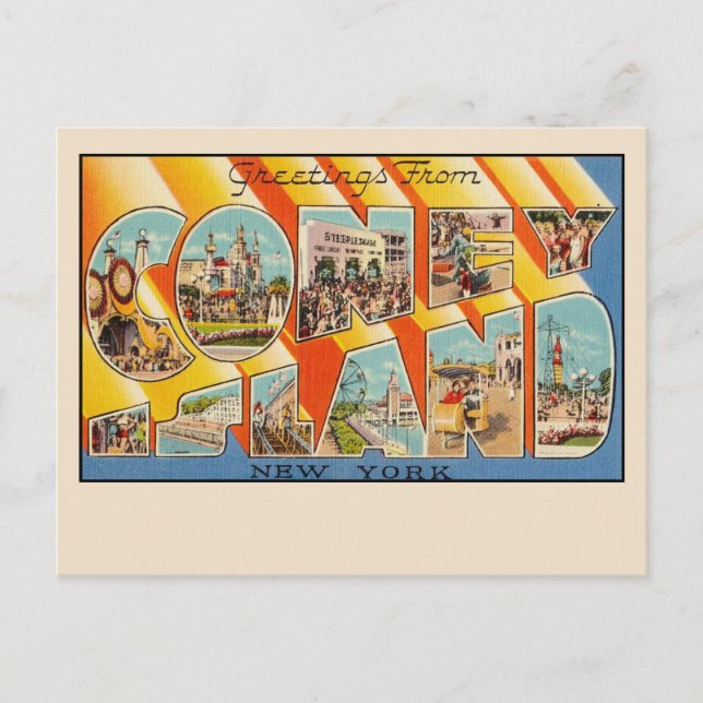 Salutations de la carte postale à grandes lettres  (Devant)