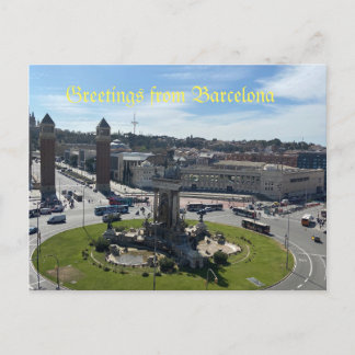Salutations de la carte postale Barcelone