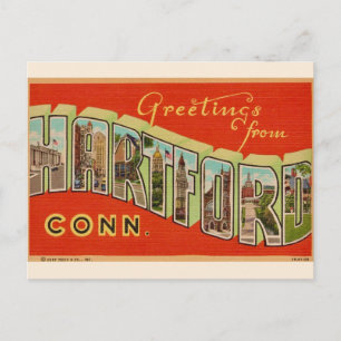 Salutations de la carte postale de Hartford