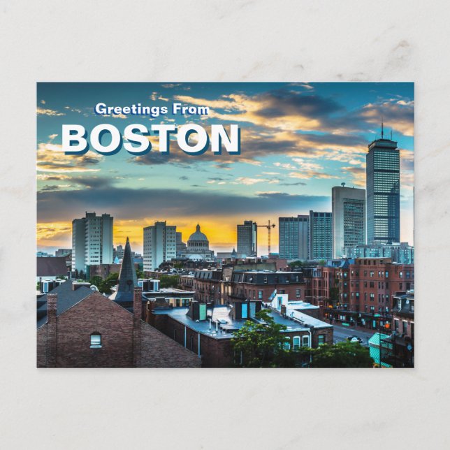 Salutations de la carte postale de la skyline de B (Devant)