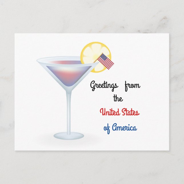 Salutations de la carte postale de vacances USA (Devant)