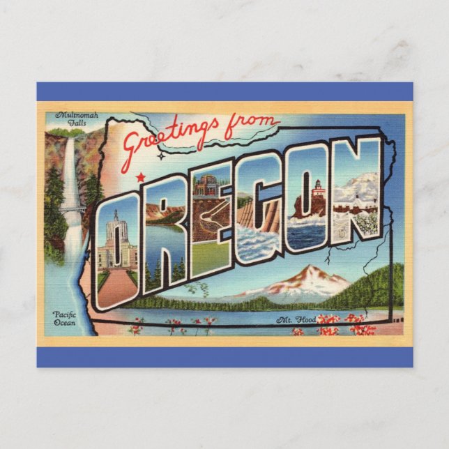 Salutations de la carte postale de voyage de l'Ore (Devant)