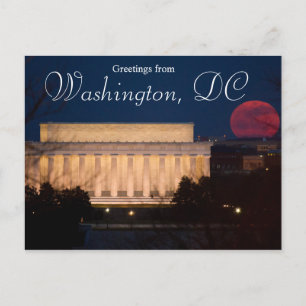 Salutations de la carte postale de Washington DC