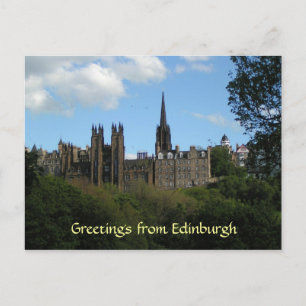 Salutations de la carte postale d'Édimbourg