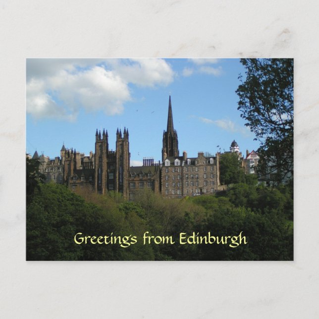 Salutations de la carte postale d'Édimbourg (Devant)