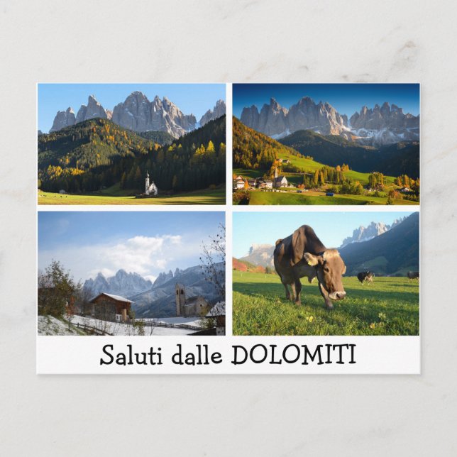 Salutations de la carte postale Dolomites (Devant)