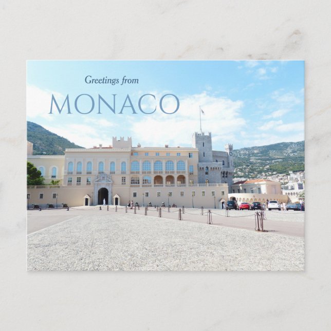 Salutations de la carte postale du palais du Princ (Devant)