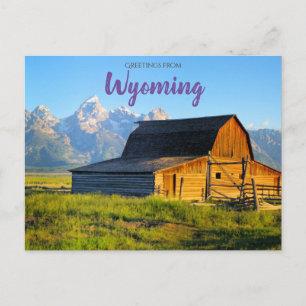 Salutations de la carte postale du Wyoming Tetons