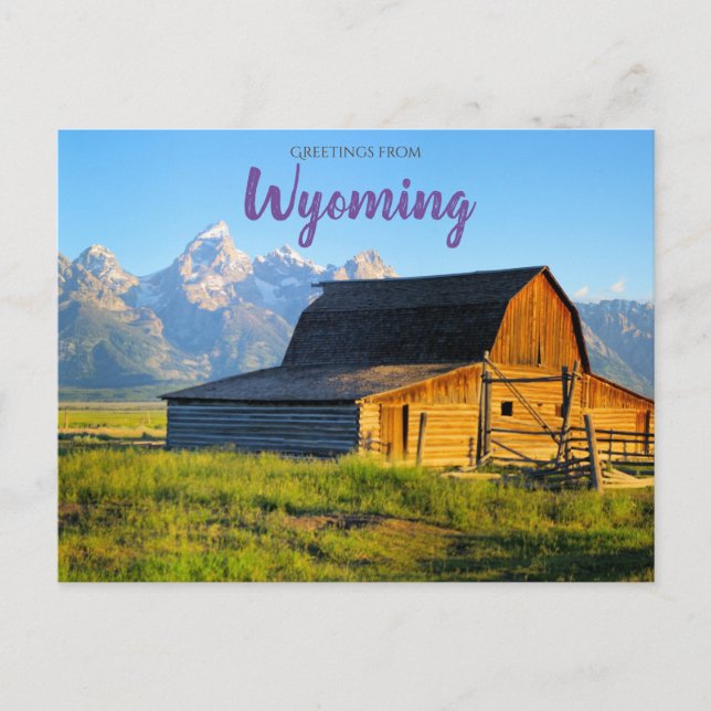 Salutations de la carte postale du Wyoming Tetons (Devant)