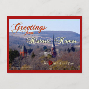 Salutations de la carte postale Historic Homer