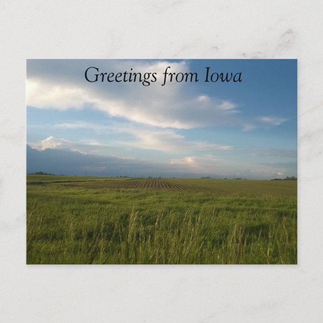 Salutations de la carte postale Iowa (Devant)