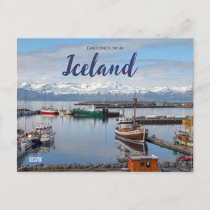 Salutations de la carte postale islandaise Husavik