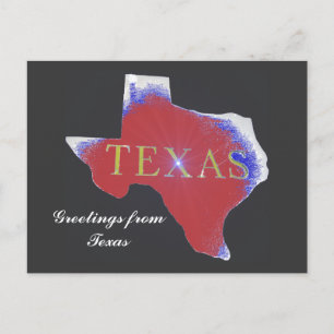 salutations de la carte postale texas state