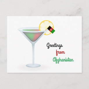 Salutations de l'Afghanistan Cocktail Carte de vac