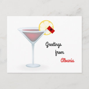 Salutations De L'Albanie Cocktail Carte de Vacance