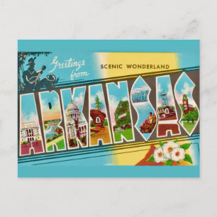Salutations de l'Arkansas sur carte postale 