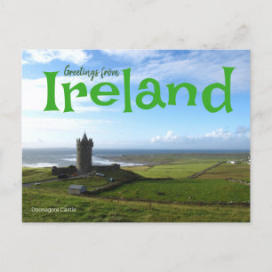 Salutations de l'Irlande Doonagore Castle Carte po