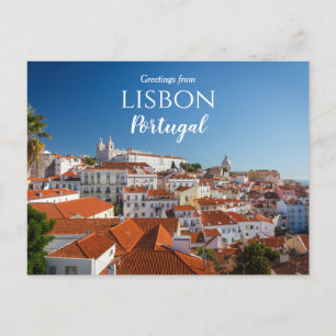 Salutations de Lisbonne Portugal Carte postale 