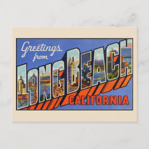 Salutations de Long Beach - Carte postale grand fo