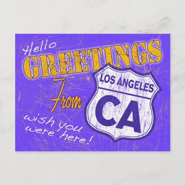 Salutations de Los Angeles Californie Carte postal (Devant)