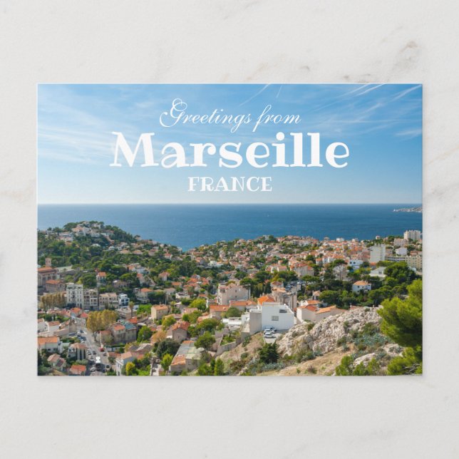 Salutations de Marseille France Carte postale pays (Devant)