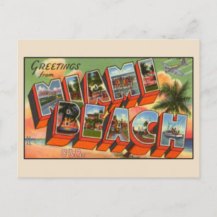 Salutations de Miami Beach Florida Carte postale