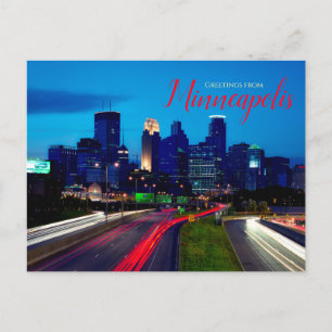 Salutations de Minneapolis Minnesota Carte Postale