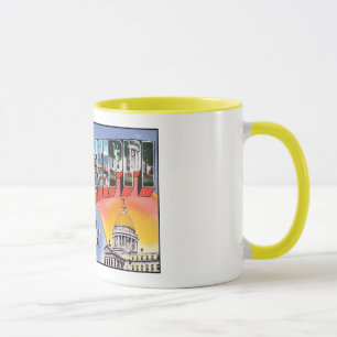 Salutations de Mug de cartes postales Vintages du
