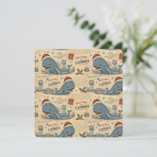 Salutations de Noël de la Baleine Bleue de Catoosa