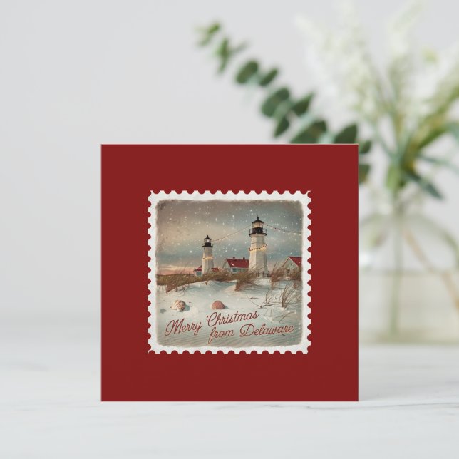 Salutations de Noël de la carte de vacances Delawa (Debout devant)