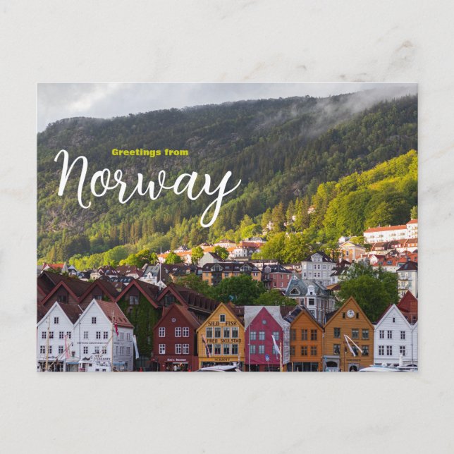 Salutations de Norvège  Carte postale de voyage de (Devant)