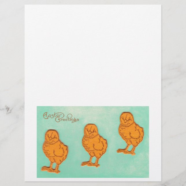 Salutations de Pâques Chicks Vert (Devant)