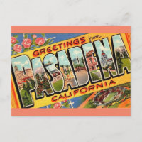 Salutations de Pasadena Ca. Carte postale de voyag