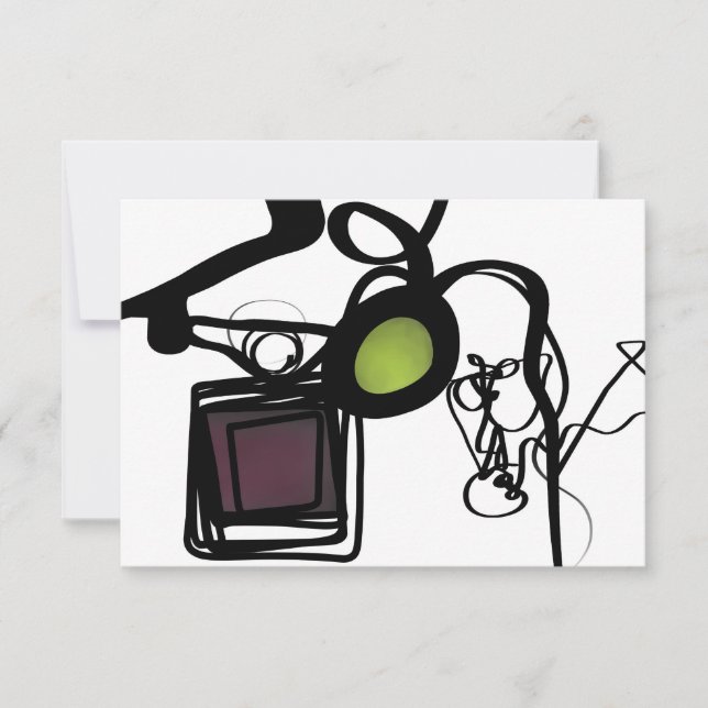 Salutations de Philydion : Abstrait noir & blanc (Devant)