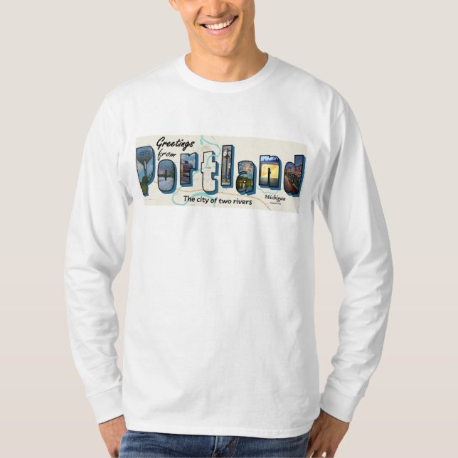 Salutations de Portland Basic Long Sleeve T-Shirt (Devant)