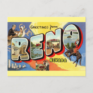 Salutations de Reno Nevada Travel Carte postale