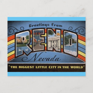 Salutations de Reno Nevada Travel Carte postale