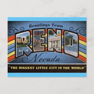 Salutations de Reno Nevada Travel Carte postale