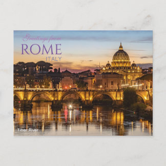 Salutations de Rome Italie Carte postale Paysage