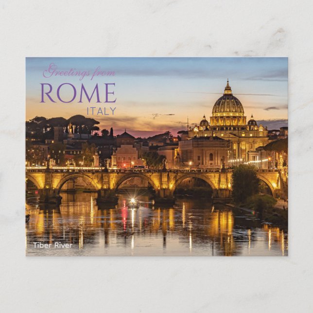 Salutations de Rome Italie Carte postale Paysage (Devant)