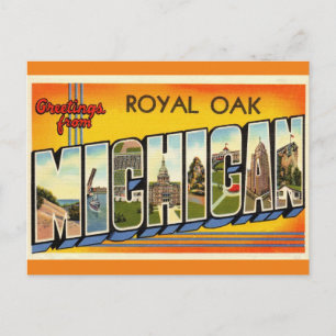Salutations de Royal Oak Michigan Travel Carte pos