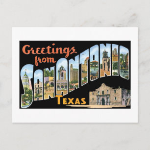 Salutations de San Antonio, Texas ! Carte postale 