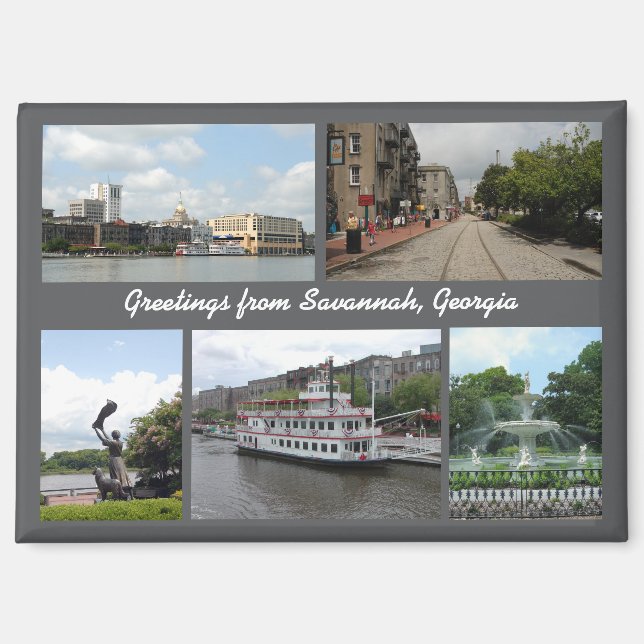 Salutations de Savannah Géorgie aimant (Recto)
