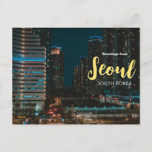 Salutations de Séoul Corée du Sud Carte postale pi