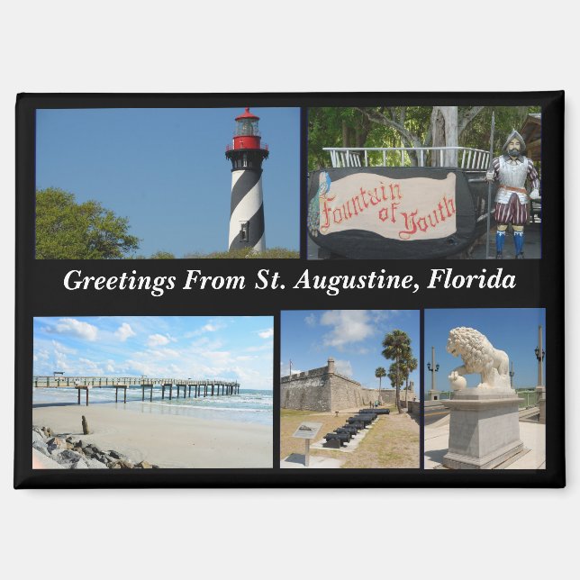 Salutations de St. Augustine, Floride Magnet (Recto)