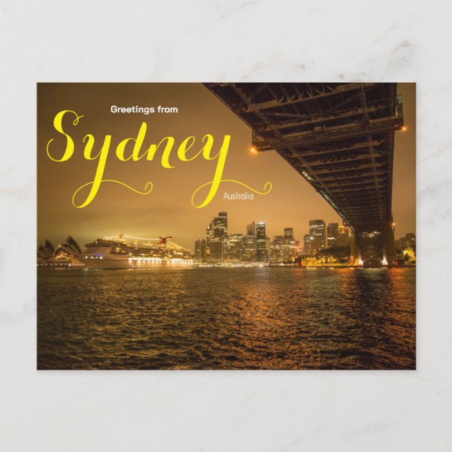 Salutations de Sydney Australie Carte postale de c (Devant)