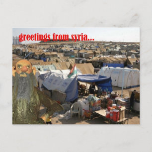 salutations de syrie carte postale